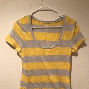 Old Navy yellow and grey striped  t-shirt